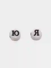 Буквы бусинки, черно-белые, 50-100 штук