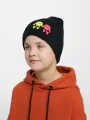 Черный шапка детская, на подкладе