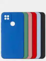 Голубой чехол для Xiaomi Redmi 9C / Redmi 10A матовый с дополнительной защитой камеры