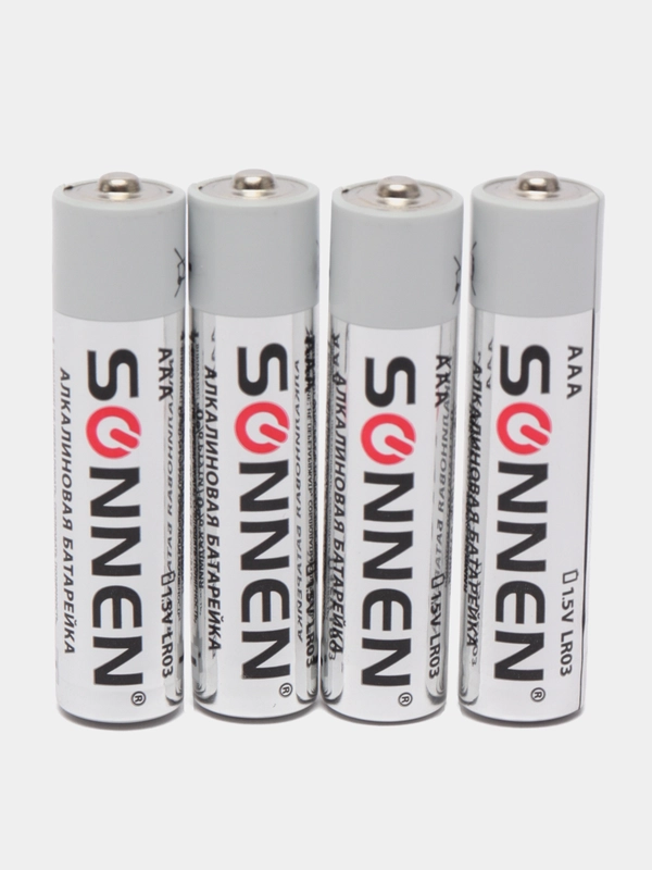 Батарейки КОМПЛЕКТ 24 шт, SONNEN Alkaline, ААА(LR03, 24А), мизинчиковые, короб, 455096