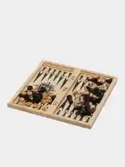 Шахматы, шашки, нарды (3в1), деревянные, большая доска 40*40 см, "Золотая сказка," 664671