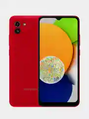 Красный смартфон Samsung Galaxy A03, 3/32 Gb