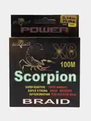 Шнур плетеный SCORPION Х-8, 100 метров