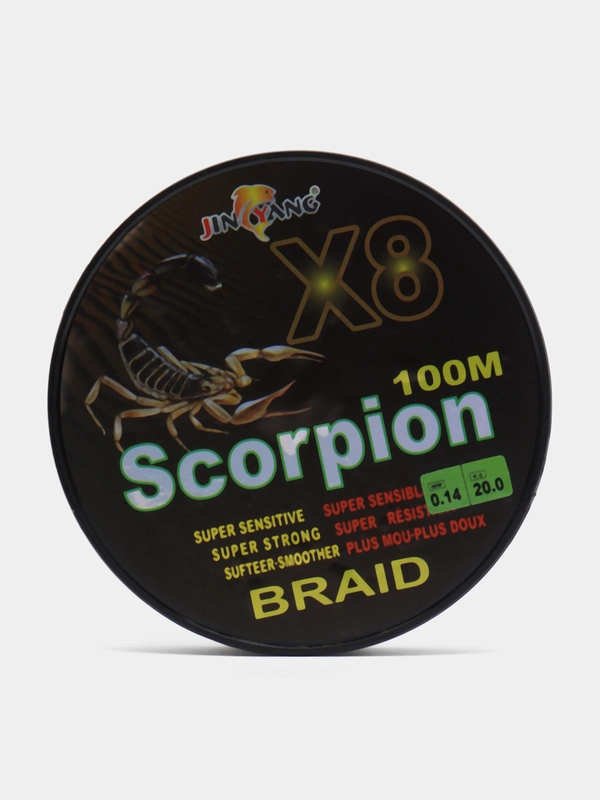 Шнур плетеный SCORPION Х-8, 100 метров