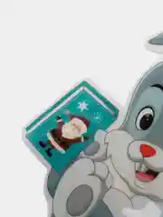 Вишнёвый наклейка на окно новогодняя: "Кролик", "Снежинка"