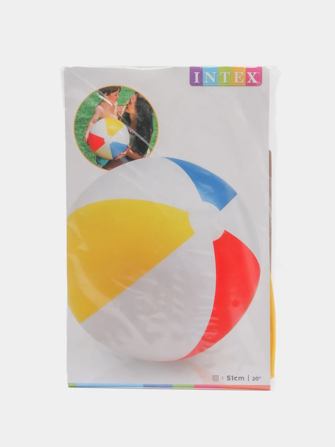 Мяч пляжный Цветной, 51 см, от 3 лет,  INTEX