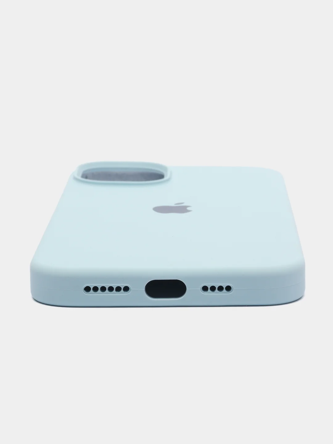 Голубой чехол iPhone, Айфон 11, 13, 14, 15, Про Макс, Pro Max, силиконовый Silicone Case
