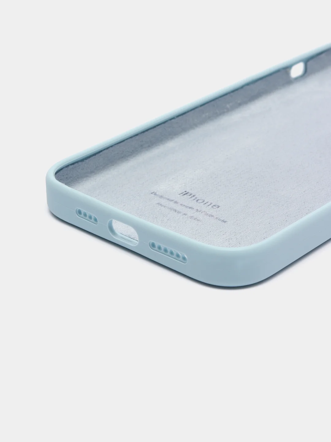 Голубой чехол iPhone, Айфон 11, 13, 14, 15, Про Макс, Pro Max, силиконовый Silicone Case