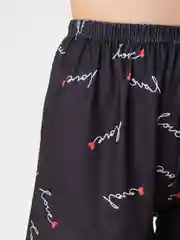 Черный пижама женская, с шортами