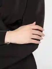 Серебряный женский браслет двойной