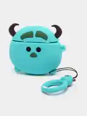 Тёмно-бирюзовый чехол для беспроводных наушников Apple AirPods 1, 2, с карабином, силиконовый