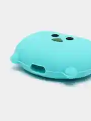 Тёмно-бирюзовый чехол для беспроводных наушников Apple AirPods 1, 2, с карабином, силиконовый