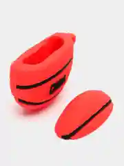 Багровый чехол для беспроводных наушников Apple AirPods 1, 2, с карабином, силиконовый