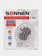 Тепловентилятор SONNEN F-200, 1000/2000Вт, 2 режима работы, белый, 453493
