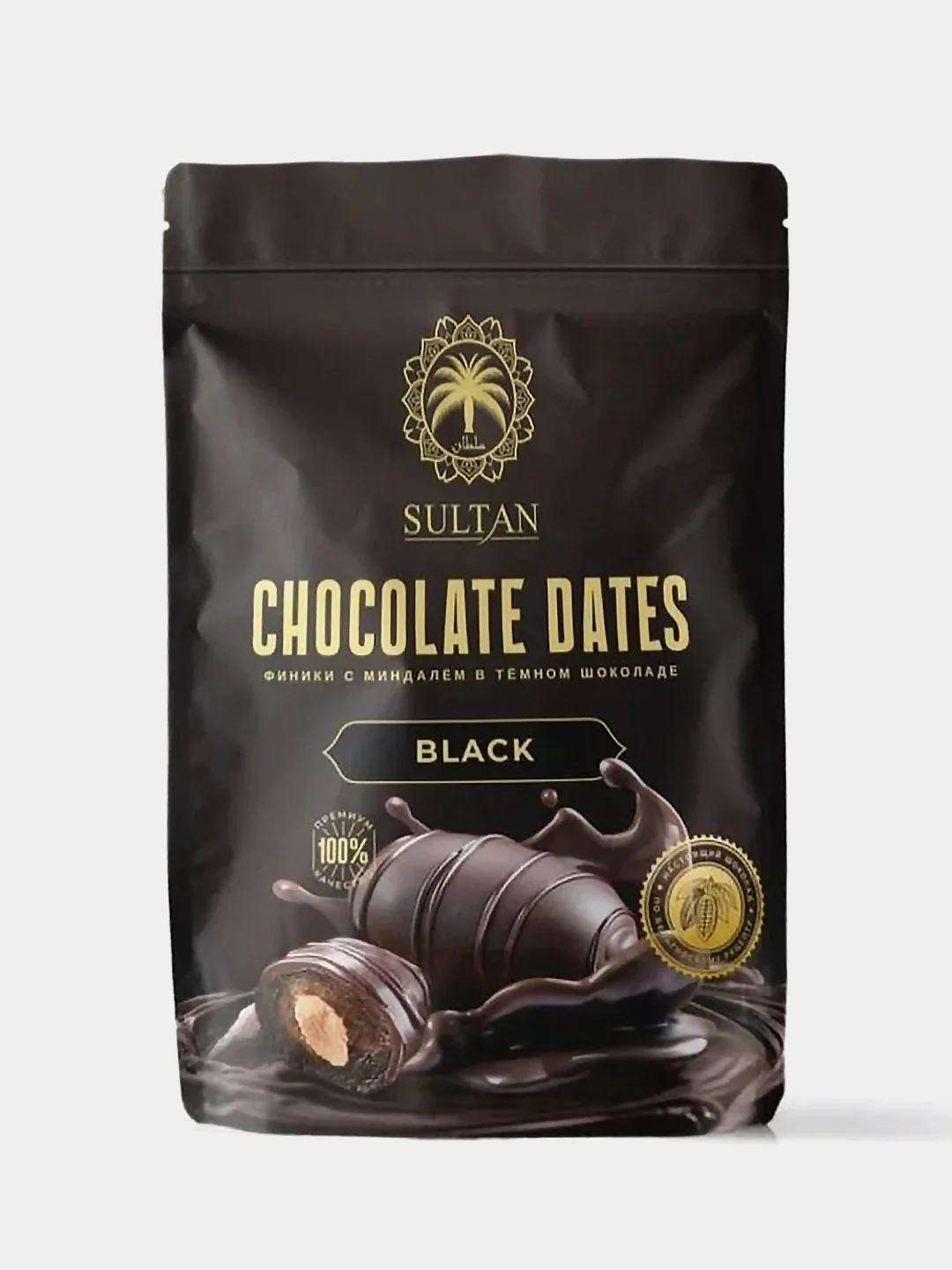 Финики с миндалем в бельгийском шоколаде Chocolate Dates BLACK 250гр