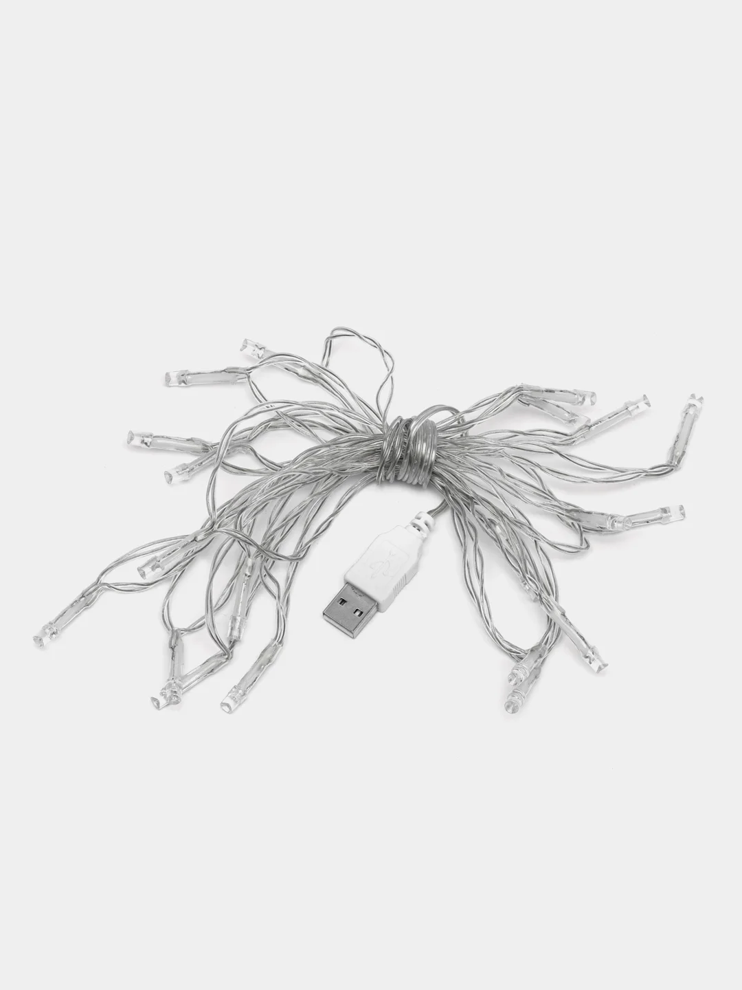 Прозрачный светодиодная гирлянда, USB, 3 метра