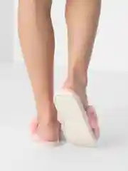 Конфетный меховые тапочки, женские