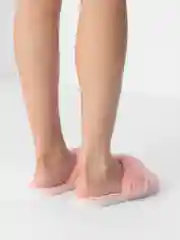 Конфетный меховые тапочки, женские