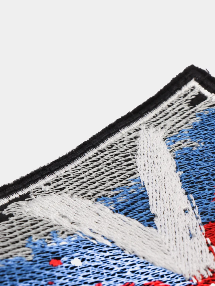 Хаки шеврон нашивка V на флаге РФ на липучке