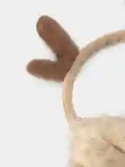 Коричневый наушники меховые с рожками / Теплые наушники с рожками, разные цвета