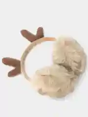 Коричневый наушники меховые с рожками / Теплые наушники с рожками, разные цвета