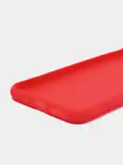 Красный чехол силиконовый на Xiaomi Redmi 10C, матовый, с защитой камеры
