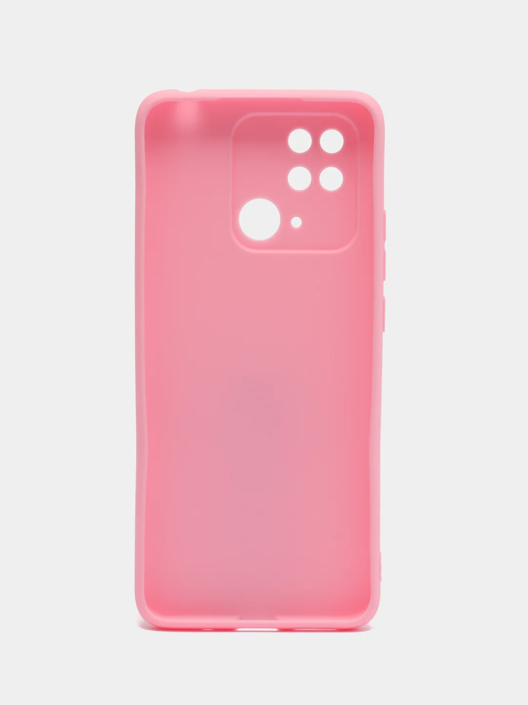 Розовый чехол силиконовый на Xiaomi Redmi 10C, матовый, с защитой камеры