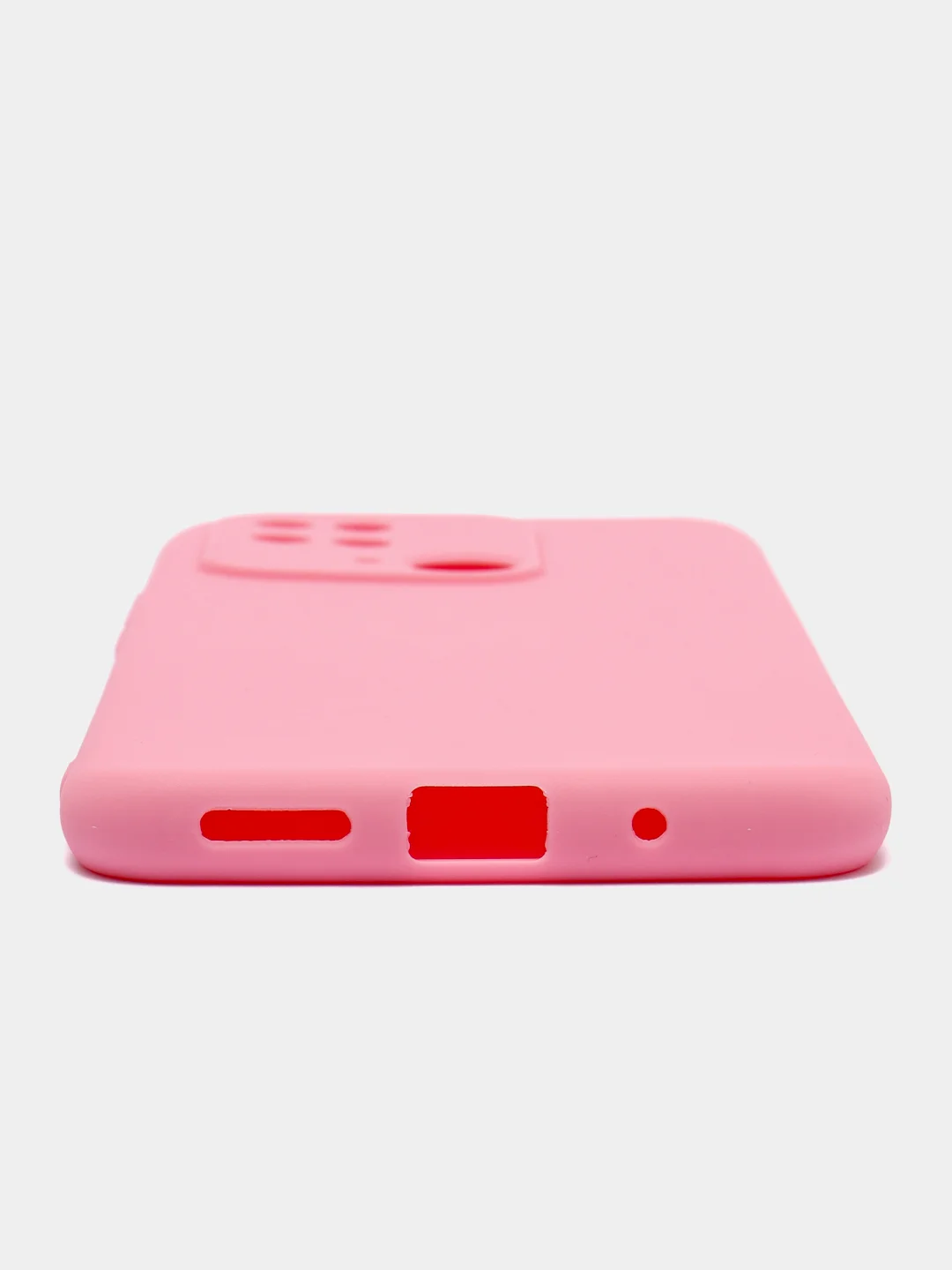 Розовый чехол силиконовый на Xiaomi Redmi 10C, матовый, с защитой камеры