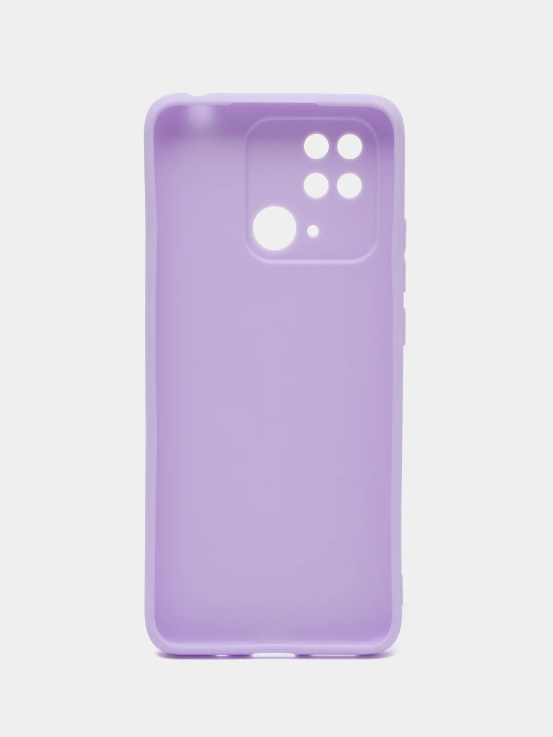 Сиреневый чехол силиконовый на Xiaomi Redmi 10C, матовый, с защитой камеры