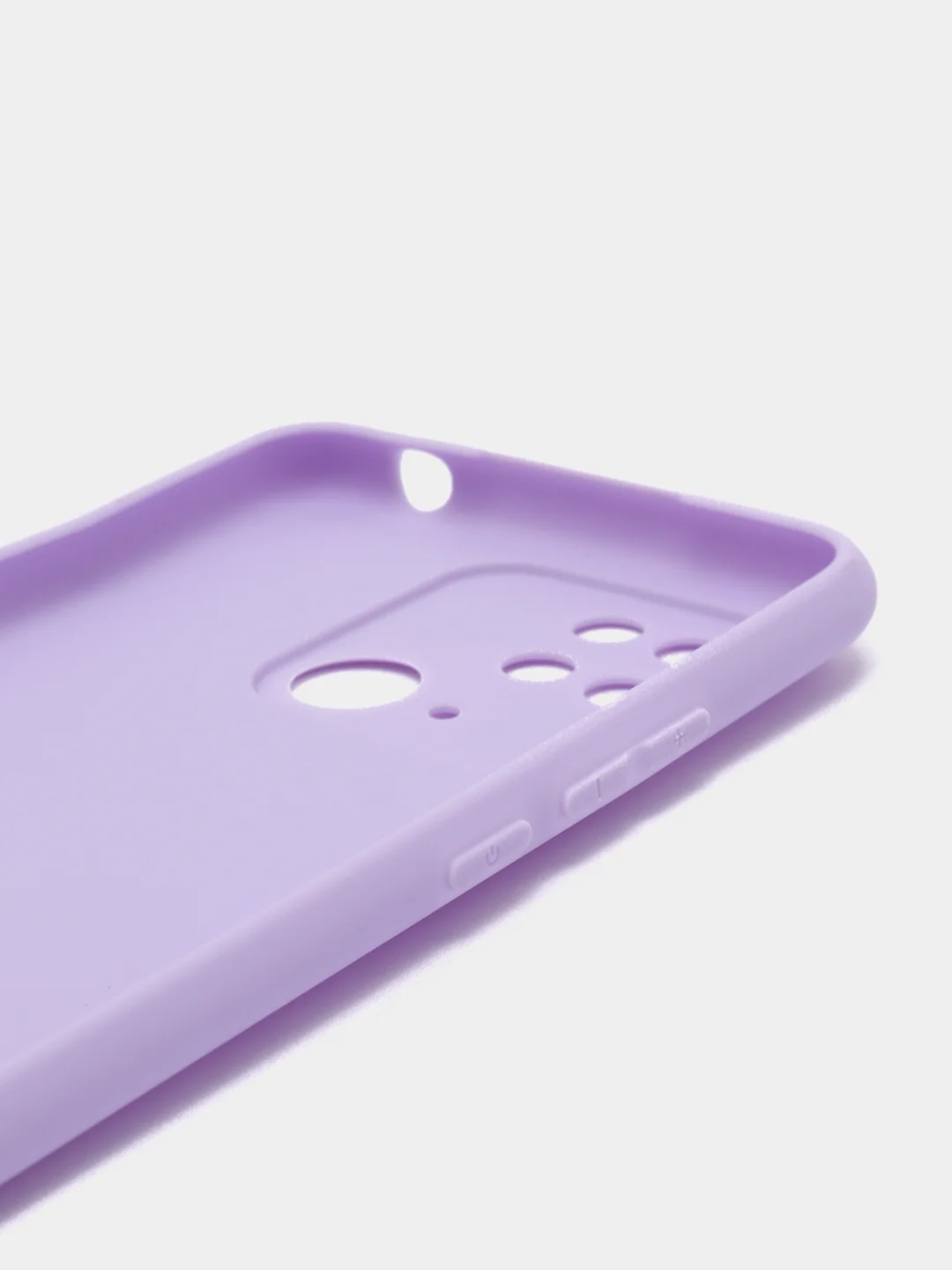 Сиреневый чехол силиконовый на Xiaomi Redmi 10C, матовый, с защитой камеры