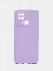 Сиреневый чехол силиконовый на Xiaomi Redmi 10C, матовый, с защитой камеры