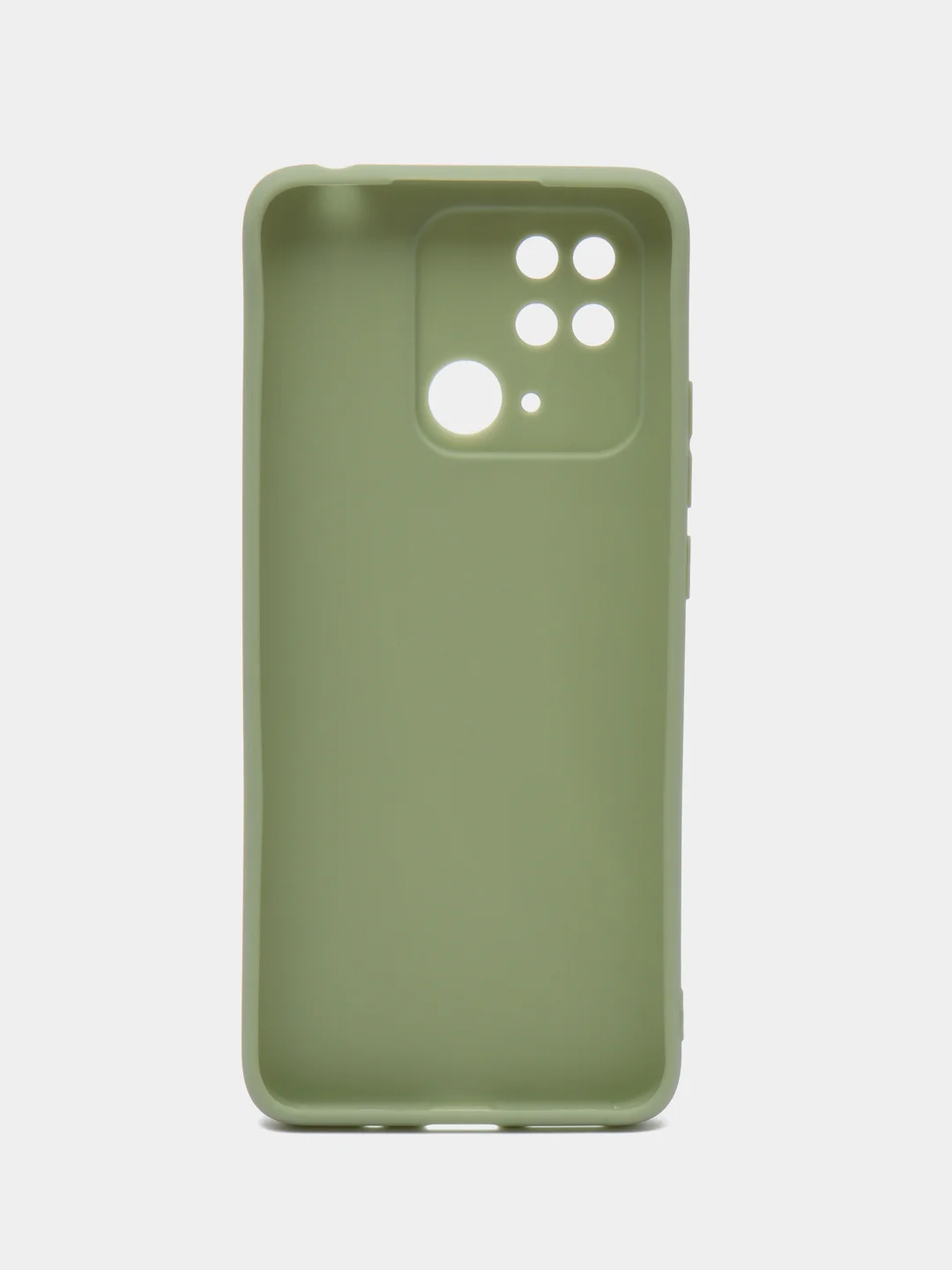Оливковый чехол силиконовый на Xiaomi Redmi 10C, матовый, с защитой камеры
