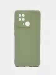 Оливковый чехол силиконовый на Xiaomi Redmi 10C, матовый, с защитой камеры