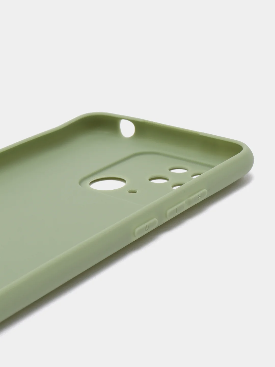 Оливковый чехол силиконовый на Xiaomi Redmi 10C, матовый, с защитой камеры