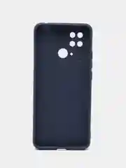 Синий чехол силиконовый на Xiaomi Redmi 10C, матовый, с защитой камеры