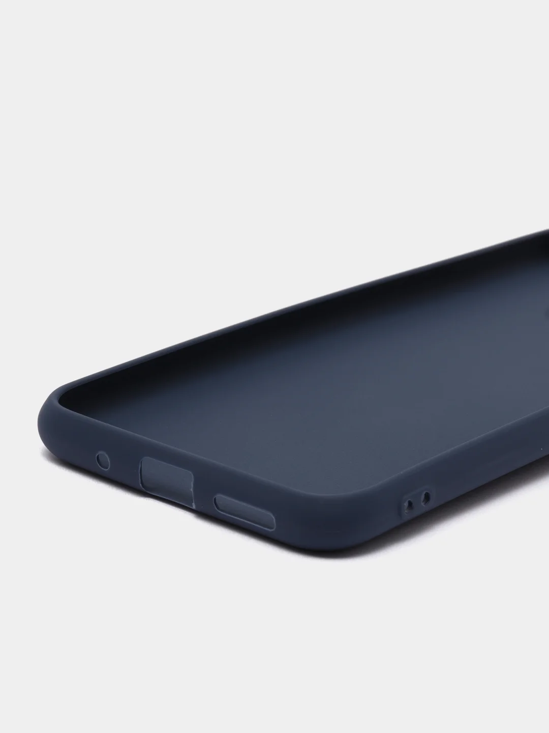 Синий чехол силиконовый на Xiaomi Redmi 10C, матовый, с защитой камеры
