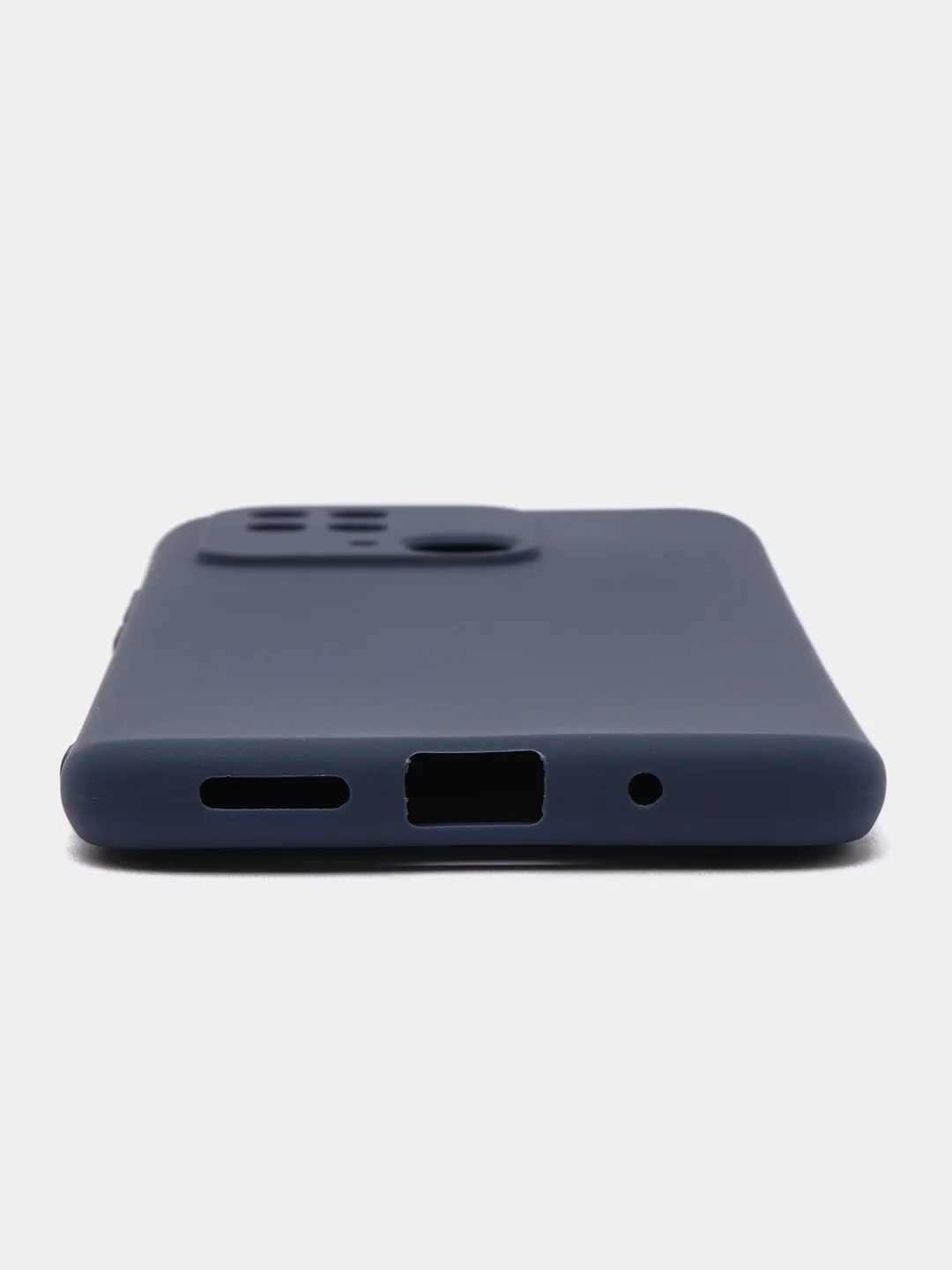 Синий чехол силиконовый на Xiaomi Redmi 10C, матовый, с защитой камеры