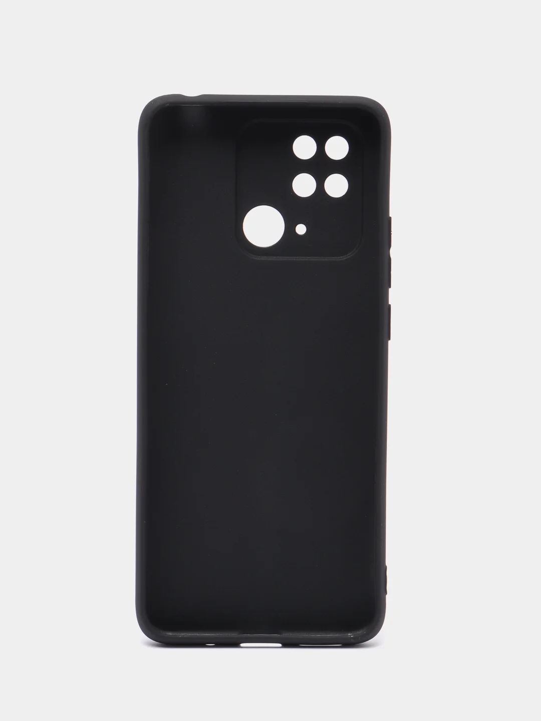 Черный чехол силиконовый на Xiaomi Redmi 10C, матовый, с защитой камеры