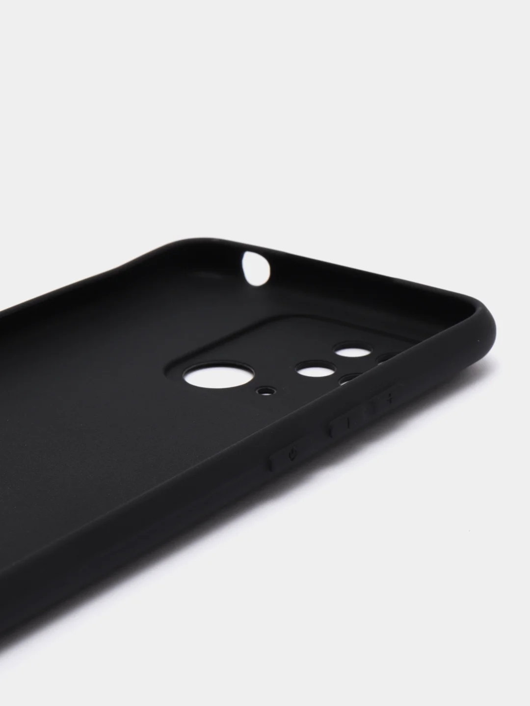 Черный чехол силиконовый на Xiaomi Redmi 10C, матовый, с защитой камеры