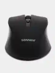Мышь беспроводная, бесшумная SONNEN  V18, USB, 800/1200/1600 dpi, 4 кнопки, черная,513514