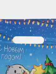 Фиолетовый пакет полиэтиленовый, новогодний, 2 размера