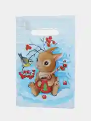 Прозрачный пакет полиэтиленовый, новогодний, 2 размера