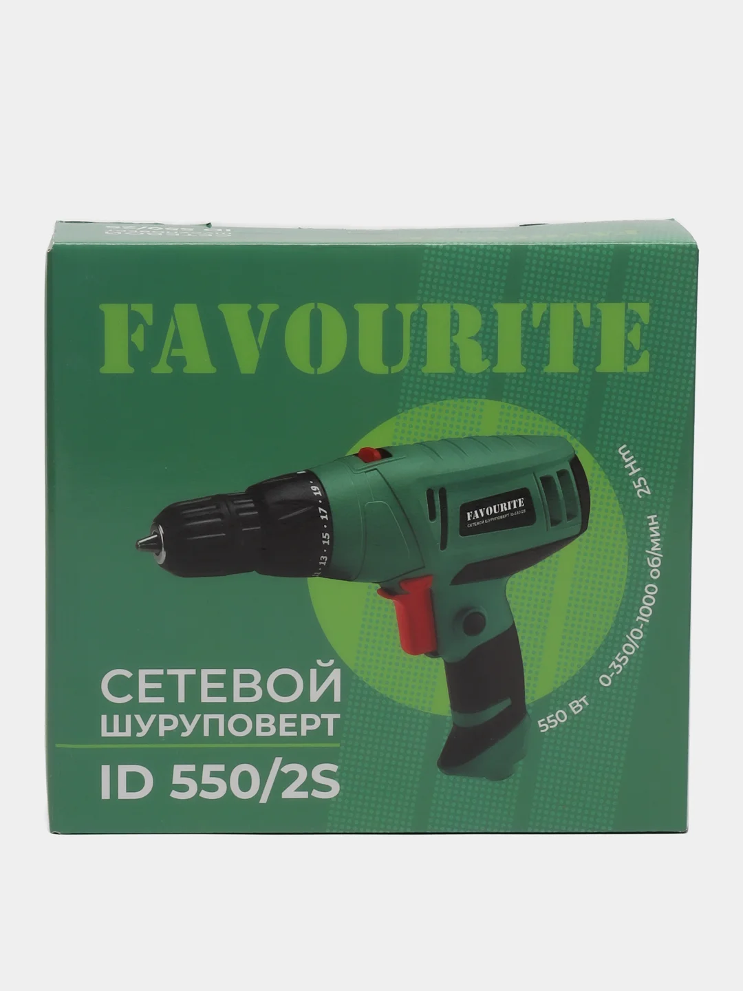 Сетевой шуруповёрт FAVOURITE ID 550/2S, 550 Вт, 0-300/0-1000 об/мин, 25 Hm, БЗП-10 мм
