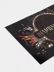Пастельно-коралловый наклейка для бутылки шампанское "Новогодняя, 2024"