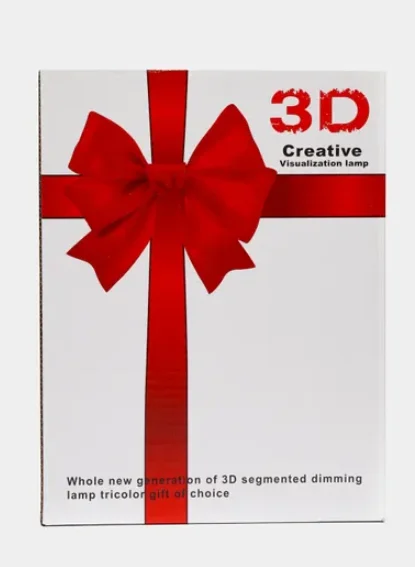 Ночник светодиодный 3D, светильник 9 цветов