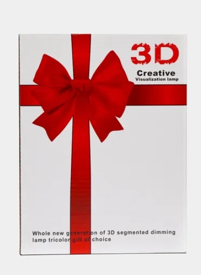 Ночник светодиодный 3D, светильник 9 цветов