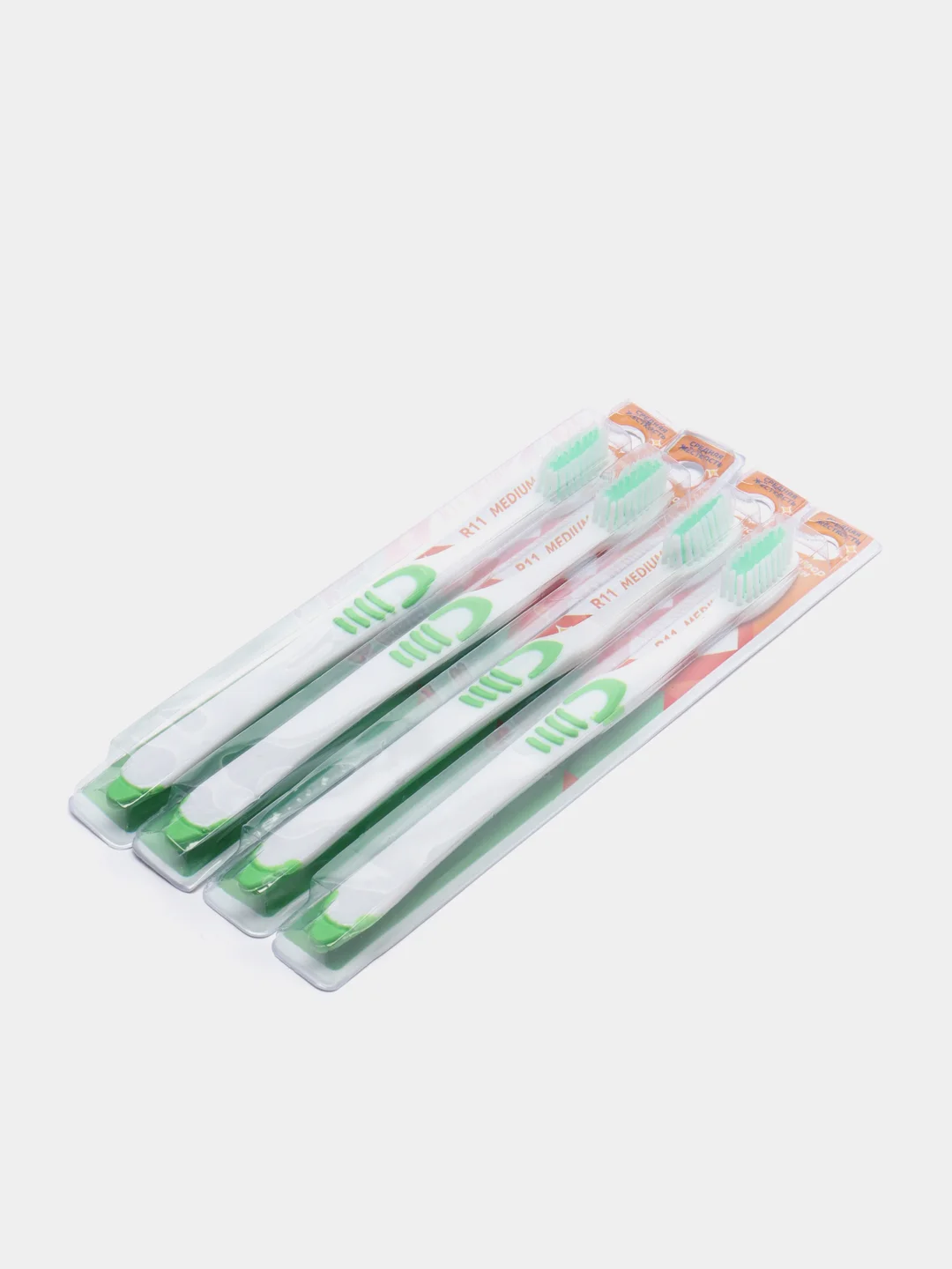 Зеленый зубная щётка средняя Dr.Clean R11, разное количество