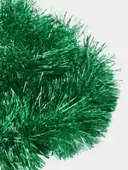 Желтый мишура новогодняя, однотонная