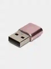 Розовый переходник Type C 3.0 на USB 2.0 адаптер для Huawei Samsung Honor Mi
