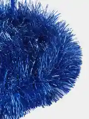 Синий мишура новогодняя, однотонная